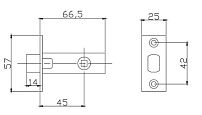 RENZ L 5-45 Black черный Защелка (100,20) RENZ L 5-45 Black черный Защелка (100,20)