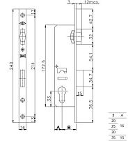 KALE 155/P 20mm W/B б/о б/накл. никель б/мех.секр Замок врезной б/руч (30) KALE 155/P 20mm W/B б/о б/накл. никель б/мех.секр Замок врезной б/руч (30)