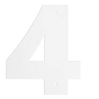 Цифра дверная Пермь "4" белая 140 мм Цифра дверная Пермь "4" белая 140 мм