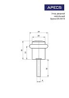Апекс DS-0013-GМ мат. золото ограничитель дверной (300,10) Апекс DS-0013-GМ мат. золото ограничитель дверной (300,10)