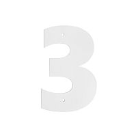 Цифра дверная Пермь "3" белая 60 мм Цифра дверная Пермь "3" белая 60 мм
