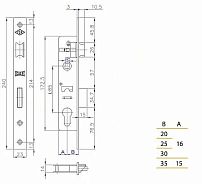 KALE 153 20mm W/B никель м/о 85мм без ЦМ Замок врезной б/руч (30) KALE 153 20mm W/B никель м/о 85мм без ЦМ Замок врезной б/руч (30)
