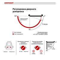 АЛЛЮР Доводчик дверной COMFORT(КОМФОРТ) ДД 132/2-3 A-W (до 80 кг) белый RAL9016, морозостойкий (10)