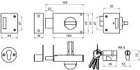 Омега Д-град ЗН 1 белый Замок накладной (30) Омега Д-град ЗН 1 белый Замок накладной (30)