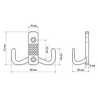 СТАНДАРТ 212 B BL матовый черный ЕВРОПАКЕТ крючок-вешалка (600,50) (300,50) СТАНДАРТ 212 B BL матовый черный ЕВРОПАКЕТ крючок-вешалка (600,50) (300,50)