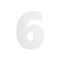Цифра дверная Пермь "6" белая 60 мм Цифра дверная Пермь "6" белая 60 мм
