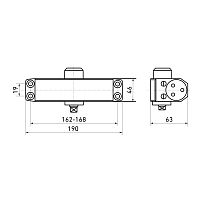 БУЛАТ Доводчик дверной ARCTIC (АРКТИК) ДД 502/4 A-B (60-120 кг) черный, морозостойкий (10) БУЛАТ Доводчик дверной ARCTIC (АРКТИК) ДД 502/4 A-B (60-120 кг) черный, морозостойкий (10)