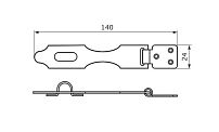 Накладка дверная Домарт НД-140 хром (50)