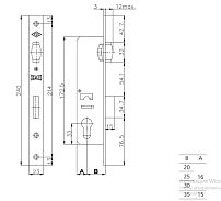 KALE 155 30mm W/B никель б/мех.секр. Замок врезной б/руч (30) KALE 155 30mm W/B никель б/мех.секр. Замок врезной б/руч (30)